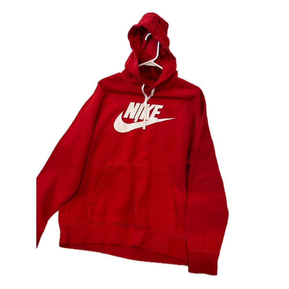 Nike Red Pullover Hoodie Mens XL